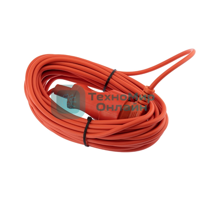 Удлинитель-шнур PROconnect ПВС 2х0.75, 10 м, б/з, 6 А, 1300 Вт, IP20, оранжевый