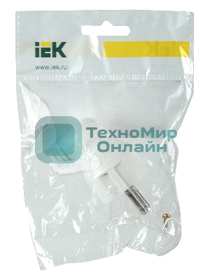 Вилка IEK EVP11-16-01-K01 ВПу11-01-Ст разборная угловая с з/к 16А белая