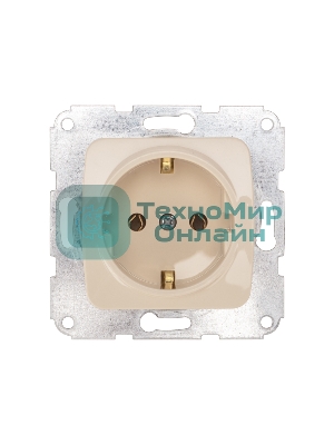 Розетка Kranz 1-ая DEA с/з з/ш с/у 16А мех. бежевый (1/10/120)