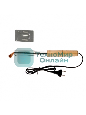 Паяльник электрика Sparta с ручкой из дерева, 100 Вт