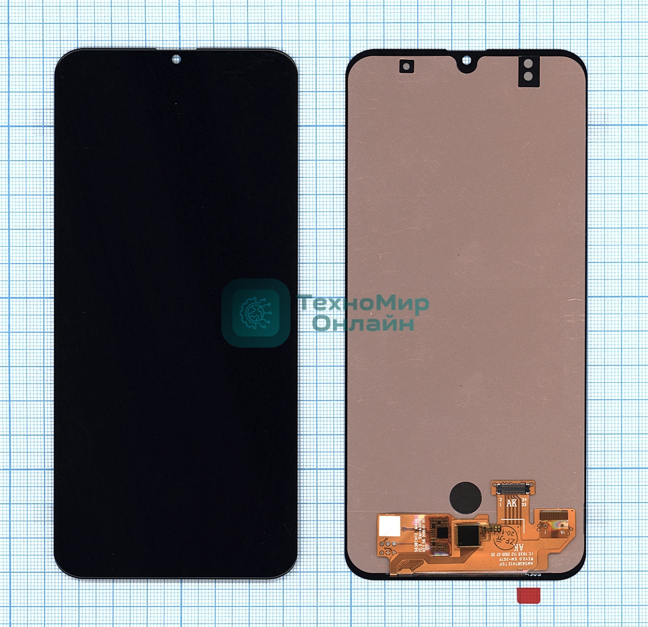 Дисплей для Samsung Galaxy A30S SM-A307F в сборе с тачскрином (OLED) черный