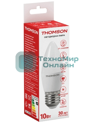 Лампа светодиодная Hiper THOMSON LED CANDLE 10W 830Lm E27 4000K TH-B2024