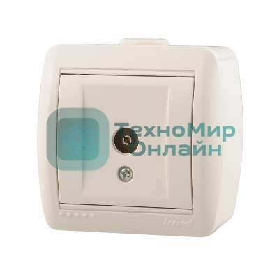 Розетка телевизионная ОП Ната оконечная белый Lezard 710-0200-130