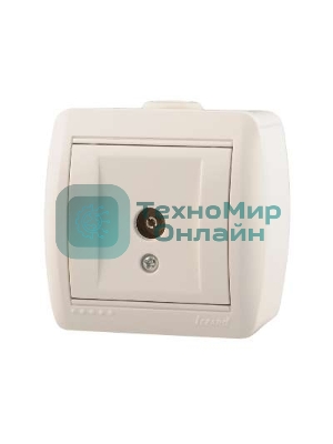 Розетка телевизионная ОП Ната оконечная белый Lezard 710-0200-130