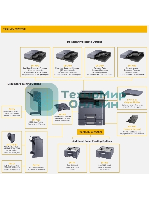 МФУ лазерное Kyocera TASKalfa MZ3200i (1102ZT3NL0), A3, ч/б, печ. до 32 стр/мин. (А4) до 17 стр/мин. (А3), 1200 x 1200 dpi (печать) 600 x 600 DPI (скан.), USB, RJ-45, NFC, Air Print
