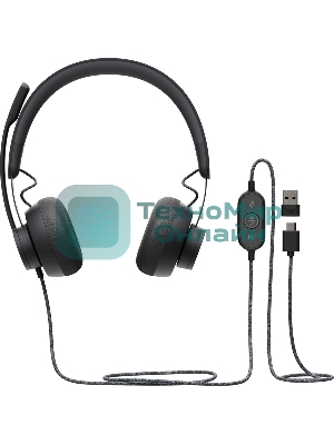 Гарнитура Logitech Zone Wired Teams графит, проводная, USB