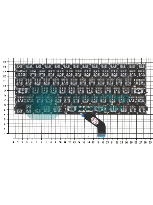 Клавиатура для ноутбука MacBook Pro A1425 плоский enter