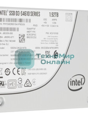 Накопитель SSD Intel D3-S4610 Series, 1920 Gb, SATA III, 2.5