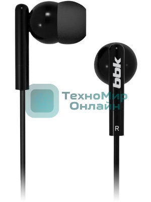 Проводные наушники BBK EP-1003S черный, вкладыши