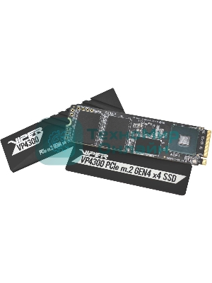 Накопитель SSD Patriot Viper VP4300, 2Tb, PCIe 4.0 x4, M.2 2280, NVMe, R/W 7400/6800, с радиатором