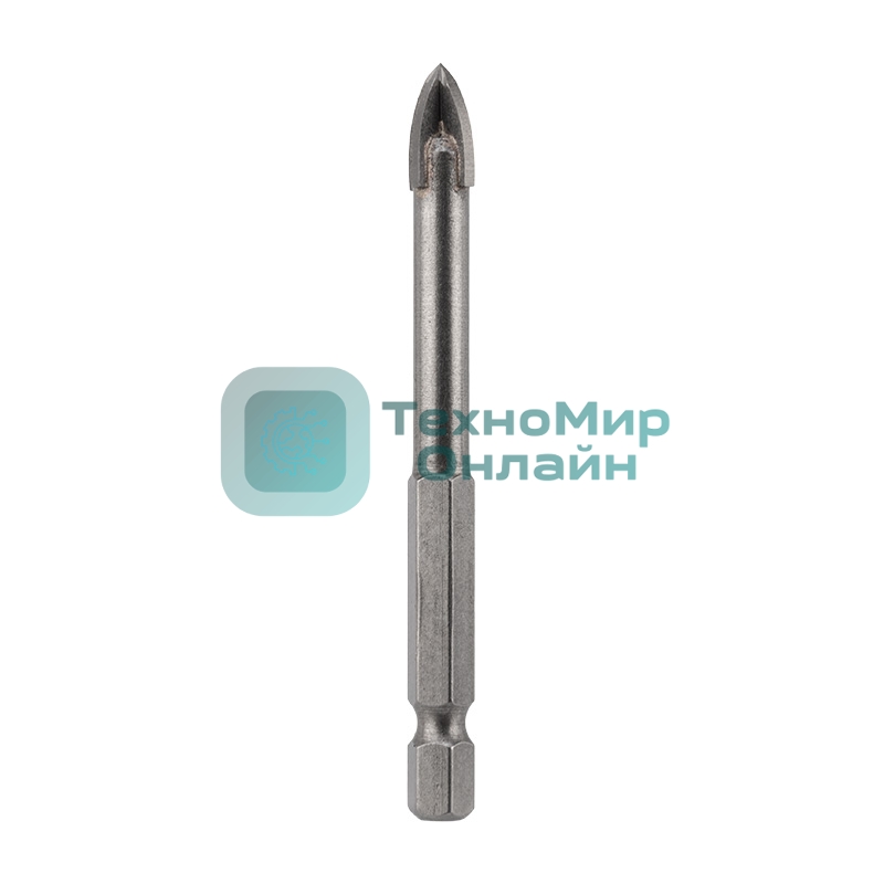 Сверло по стеклу и керамике Kranz 8 мм 4 грани шестигранный хвостовик