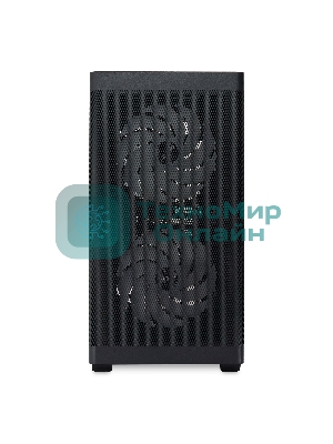 Компьютерный корпус без блока питания HSPD M320, Mesh Mini-tower, черный, slide TG, 0.45 SPCC, 2x140мм ARGb+1x120мм ARGb mATX, mITX 160/340/184мм 2x2.5