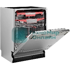 Встраиваемая посудомоечная машина Kuppersberg GIM 6092, High-Tech, 60 см, 15 комплектов, 7 программ, 3 корзины, конденсационная сушка, луч на полу, полная защита от протечек, индикатор отсутствия соли и ополаскивателя, отображение времени мытья, кнопочное управление, инверторный мотор, автоматическое открывание двери, LED подсветка, самодиагностика неисправностей, защита от детей, уровень шума 42 дб, энергоэффективность А+++