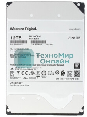 Жесткий диск HDD WD SAS Server 26Tb Ultrastar DC HC590 7200 12Gb/s 512MB 1 year warranty (replacement ST24000NM007H, MG11SCA24TE)