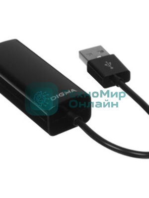 Сетевой адаптер Digma D-USB2-LAN100 Net Adapter Ethernet USB 2.0 (pack:1pcs)