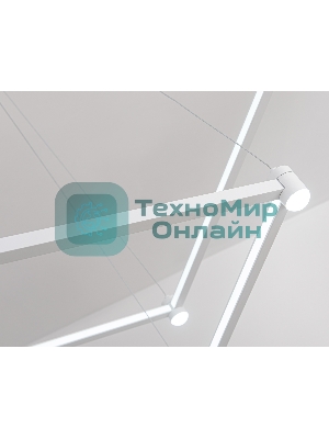 Подвесной светодиодный светильник Ambrella light FL5595/2+8 WH белый 60W 3000K/4200K/6400K 600*600*1300 (без ПДУ)