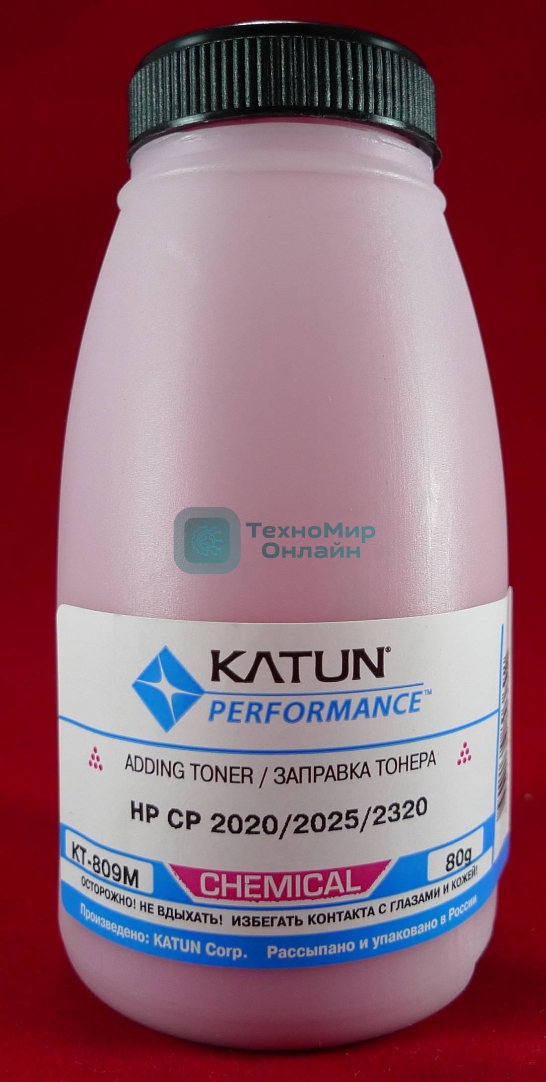 Тонер HP CP2020/2025/CM2320 Magenta, химический (фл.80г.) Katun фас. России