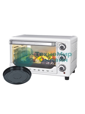 Мини-печь Sakura SA-7000WP 27л, духовка 1500Вт, механ.управление, белый