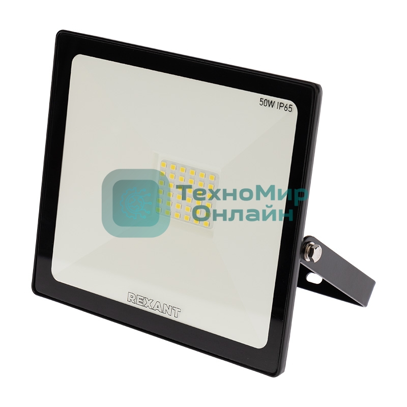 Прожектор светодиодный Rexant 50 Вт 200–260В IP65 4000 лм 6500 K холодный свет
