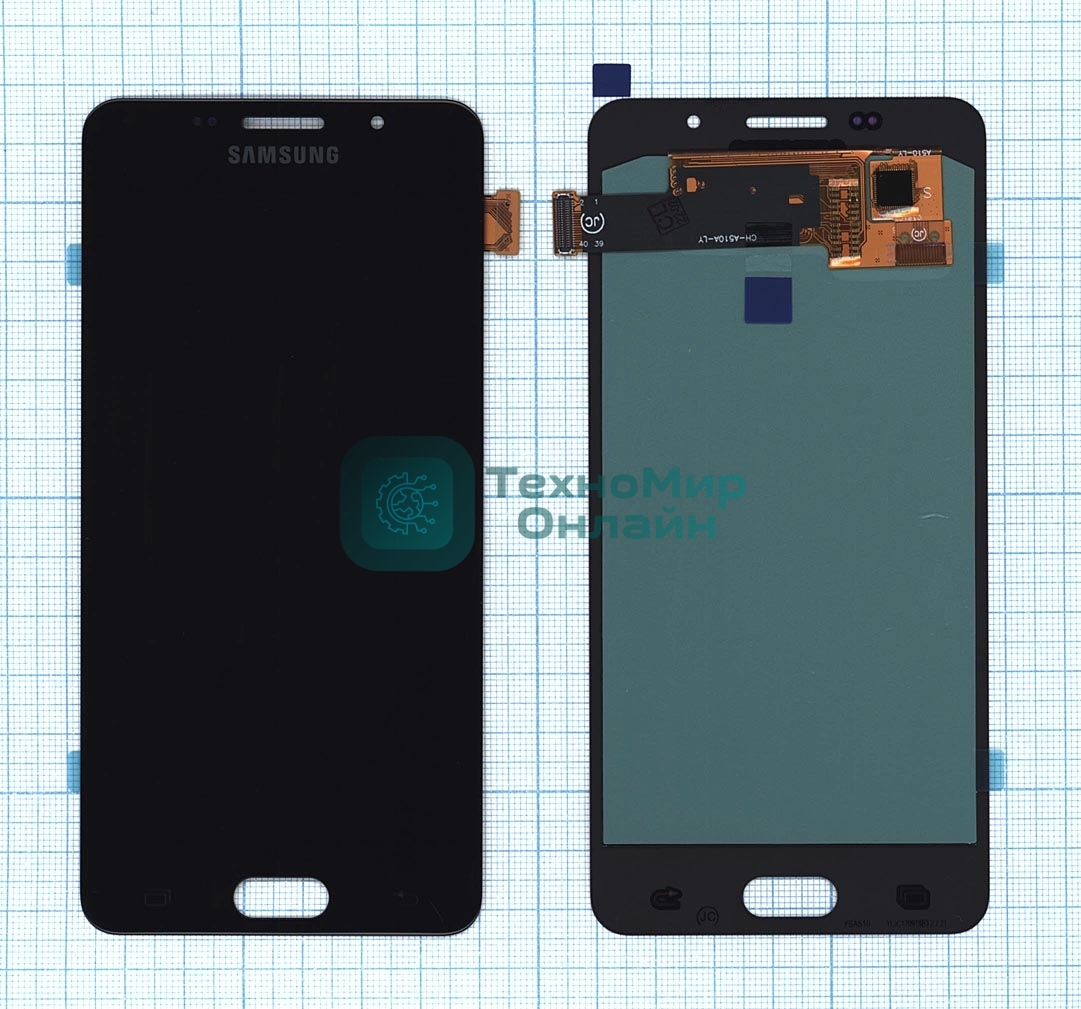 Дисплей для Samsung Galaxy A5 (2016) SM-A510F (OLED) черный