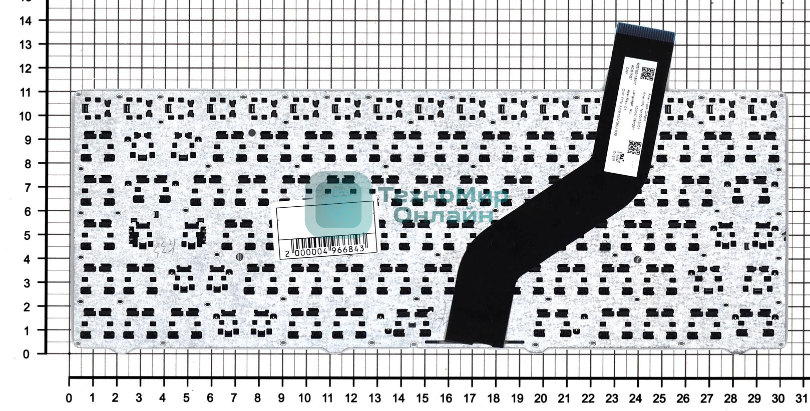 Клавиатура для ноутбука Acer Aspire One Cloudbook 14 AO1-431 черная