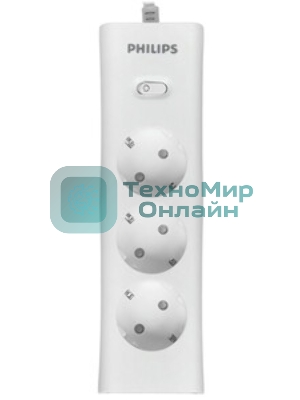 Сетевой фильтр Philips CHP2135WA/51, 2м, 3 розетки, белый