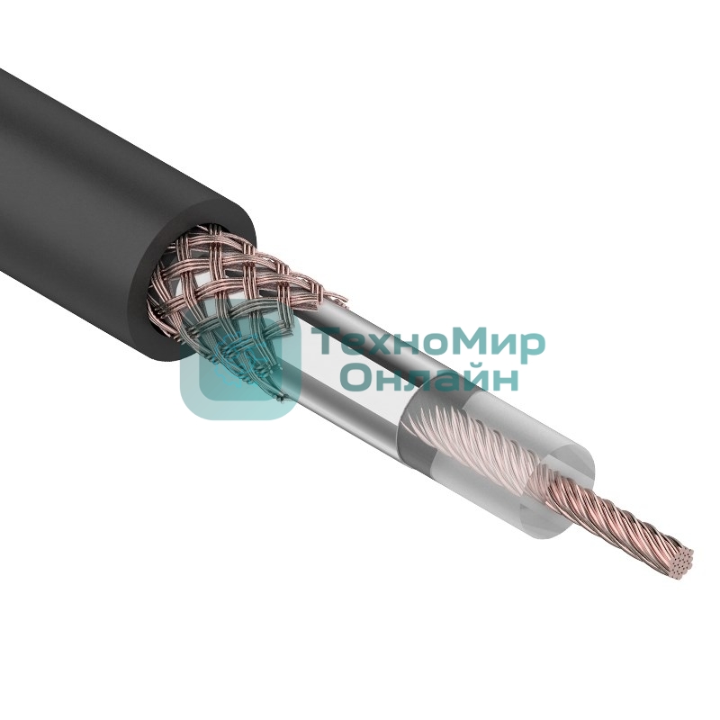 Кабель Rexant RG-58 A/U, (64%), 50 Ом, 100м., черный 01-2003