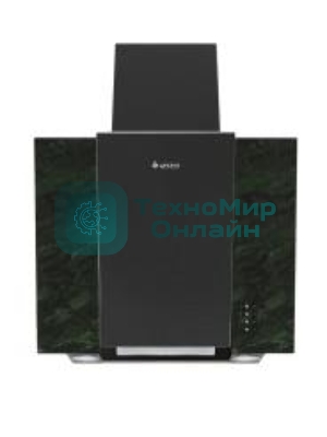 Вытяжка наклонная Gefest ВО 3603 К59 черный/зеленый мрамор, 60 см, 550 куб. м/ч, 76 дБ