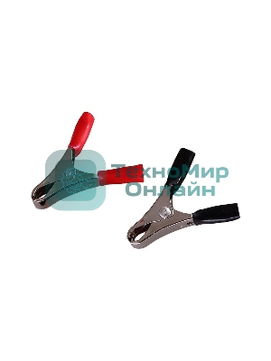 Зажим крокодил Rexant, длина 50 мм, ток 10A, 2 шт., пакет БОПП