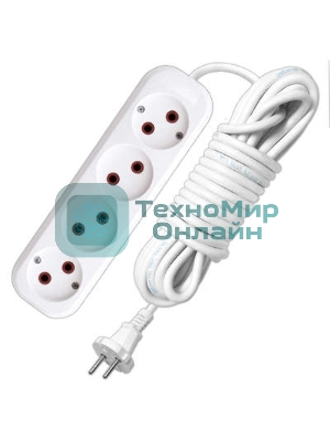 Удлинитель 4х10 м без заземл. 6А IP20 У6-766М ПВС 2х0.75 UNIVersal 766М-10