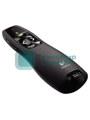 Презентер беспроводной Logitech R400 черный, радиоканал, USB, кнопки - 5