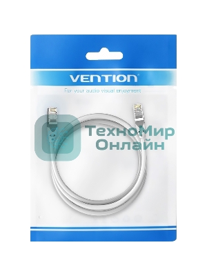 Патч-корд Vention прямой SFTP cat.6A, RJ45 - 2м. Серый