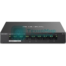 Коммутатор настольный Mercusys MS108GP с 8 гигабитными портами (7 портов PoE+)