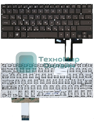 Клавиатура для ноутбука Asus UX31 UX31A UX32 UX32V UX32A черная с подсветкой