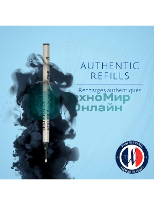 Стержень роллер Waterman (CW1964019) F 0.5мм, черные чернила, блистер