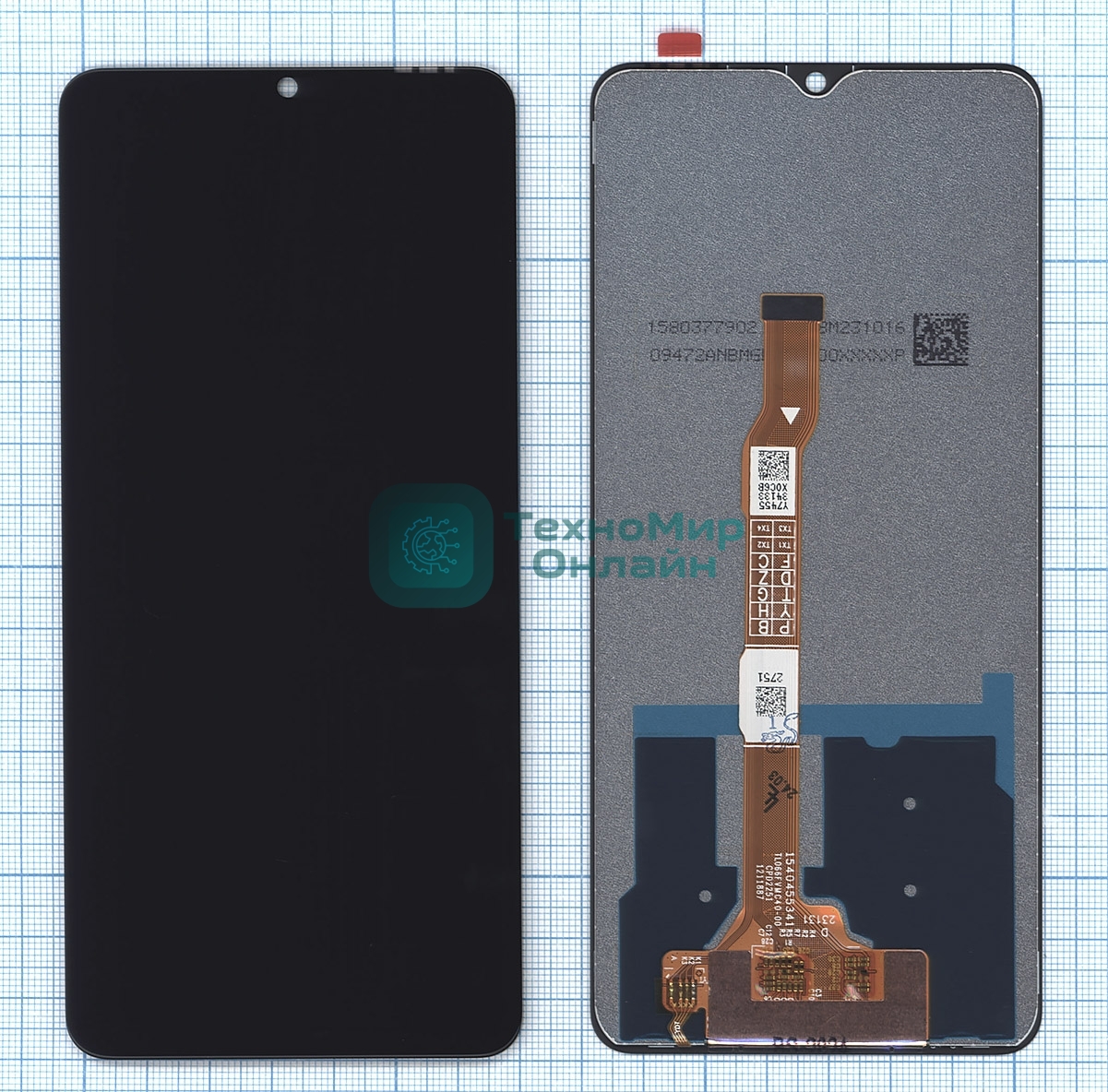 Дисплей для Vivo Y36 4G/5G (V2247) в сборе с тачскрином черный