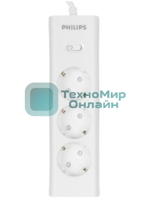 Сетевой фильтр Philips CHP2135WB/51, 3 м, 3 розетки, белый