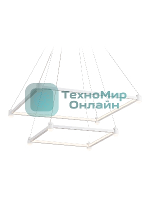 Подвесной светодиодный светильник Ambrella light FL5595/2+8 WH белый 60W 3000K/4200K/6400K 600*600*1300 (без ПДУ)