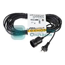 Удлинитель-шнур PROconnect ПВС 2х0.75, 10 м, б/з, 6 А, 1300 Вт, IP20, черный