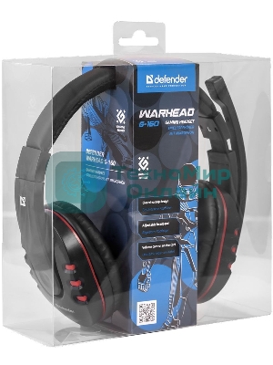 Гарнитура Defender Warhead G-160 чёрный, проводная
