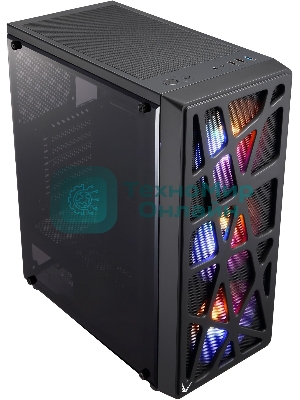 Компьютерный корпус Aerocool/Formula MANA черный без БП ATX 6x120мм 2xUSB 2.0 1xUSB 3.0 audio bott PSU