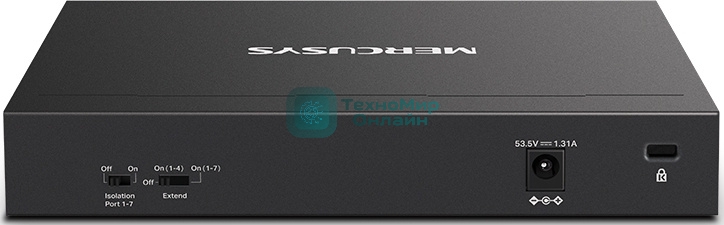 Коммутатор настольный Mercusys MS108GP с 8 гигабитными портами (7 портов PoE+)