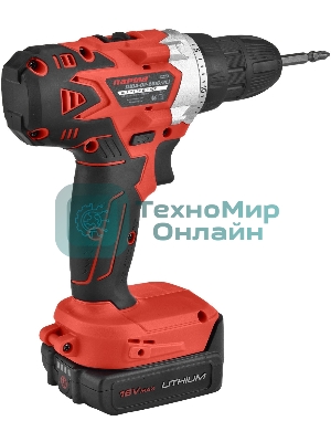 Дрель-шуруповерт аккумуляторная Парма ДША-02-2016/2Li, 18 В, 2 А·ч, аккумуляторная