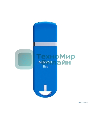 Флешка USB Maxvi P3 8Gb USB 2.0 sky blue, монолит с колпачком, ABS пластик