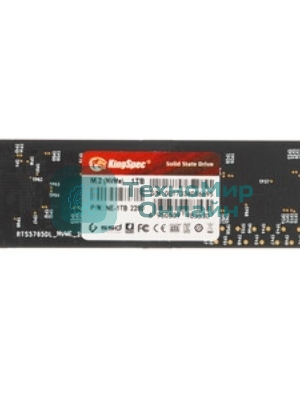 Накопитель SSD KingSpec NE-1Tb, 1Tb, PCIe 3.0 x4, M.2 2280, NVMe, R/W 2400/1900