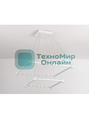 Подвесной светодиодный светильник Ambrella light FL5595/2+8 WH белый 60W 3000K/4200K/6400K 600*600*1300 (без ПДУ)