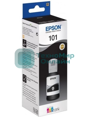Картридж струйный Epson L101 C13T03V14A черный (127мл) для Epson L4150/L4160/L6160/L6170/L6190