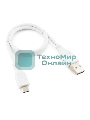 Кабель Gembird/Cablexpert AM/microBM 5P, 0.5м, экран, белый, пакет