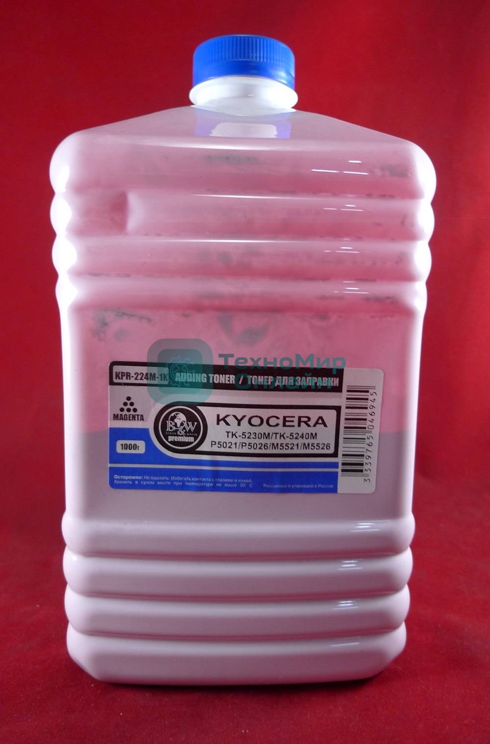 Тонер для Kyocera TK-5220M/TK-5230M/TK-5240M, P5021/P5026/M5521/M5526 Magenta (кан. 1кг) Black&White Premium