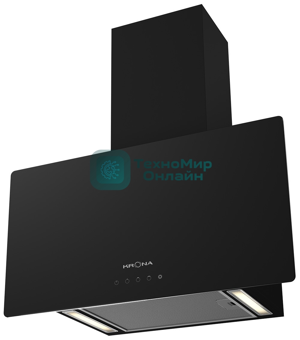 Вытяжка наклонная KRONA Clementina 600 S черный, 59.6 см, 1050 куб. м/ч, 60 дБ